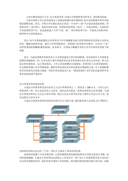 专业官僚结构案例分析