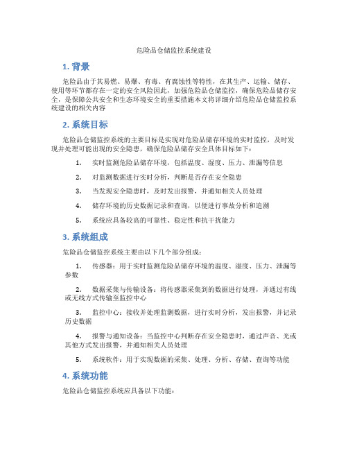 危险品仓储监控系统建设