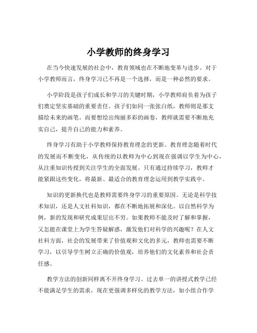 小学教师的终身学习