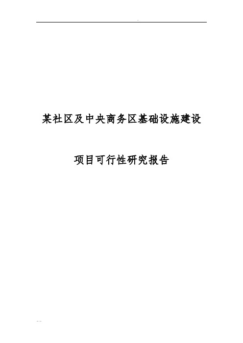 某社区及中央商务区基础设施建设项目可行性实施报告