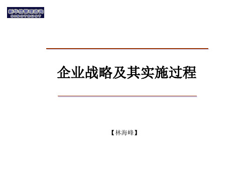 企业战略及其实施过程(推荐PPT165)