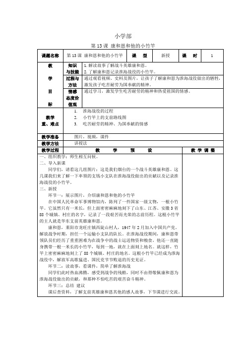 胶东红色文化小学部13课