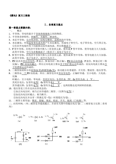 模电重点三部曲(基础知识+重点知识+自测题)