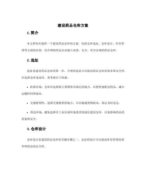 建设药品仓库方案