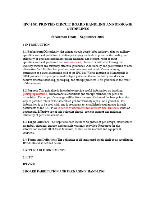 IPC-1601-印制板操作和贮存指南英文版精选全文完整版