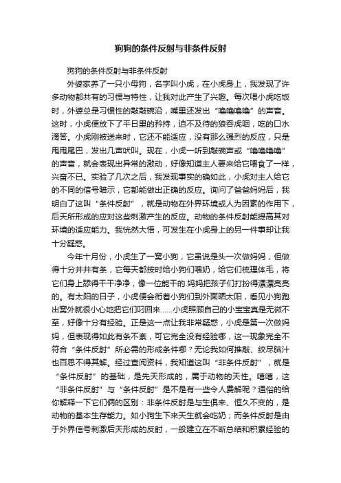 狗狗的条件反射与非条件反射