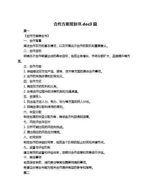 合作方案策划书.doc3篇