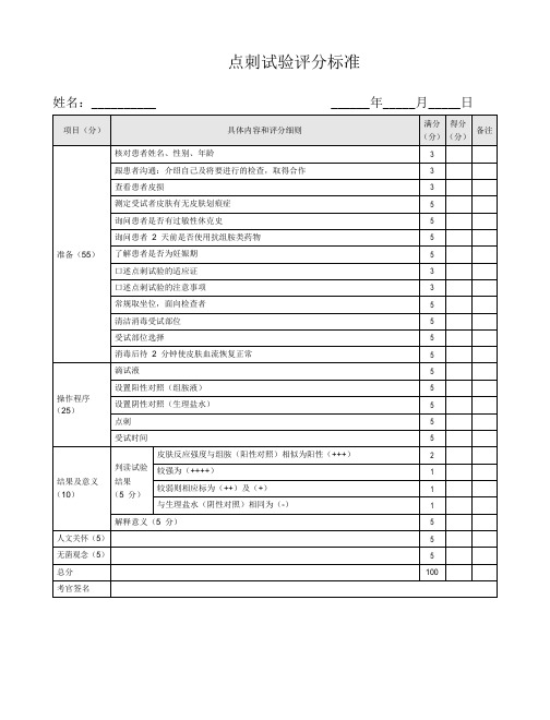 点刺试验操作