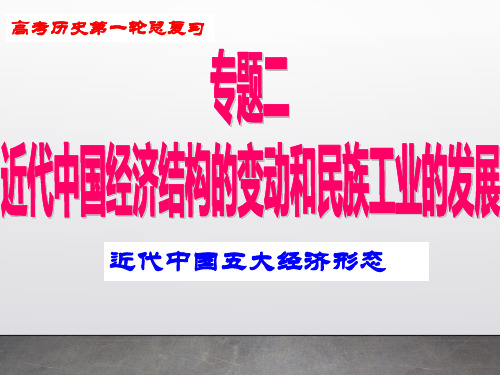 高三复习近代中国经济结构变动