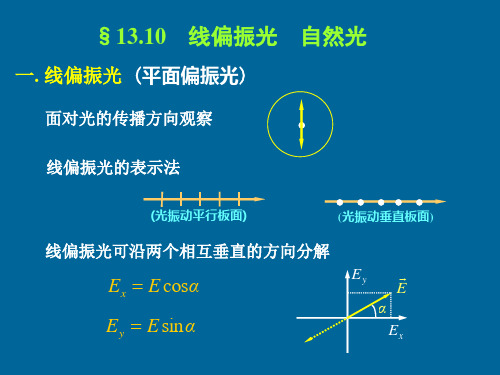 24自然光 偏振光 马吕斯定律 反射和折射光的偏振 双折射现象