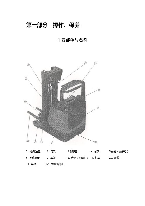 前移式叉车使用说明书