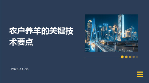 农户养羊的关键技术要点