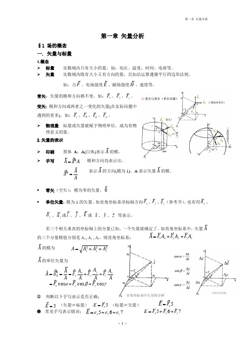 第一章 矢量分析