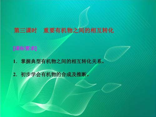 2020高中化学选修五课件专题4 第三单元 第三课时 重要有机物之间的相互转化 