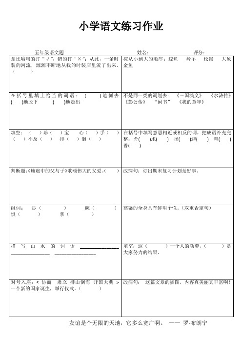 小学五年级语文精作细练III (15)