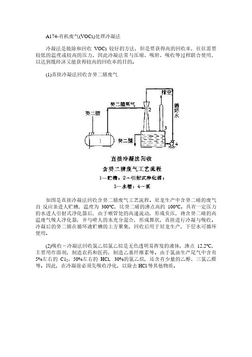 冷凝法净化处理挥发性有机物废气