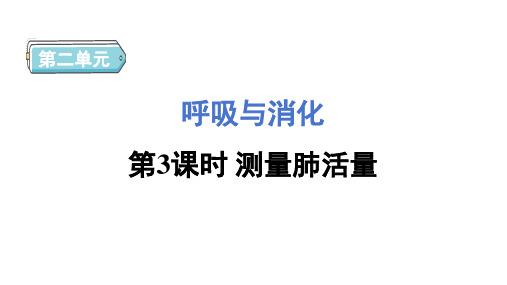 3.测量肺活量习题课件-教科版科学四年级上册