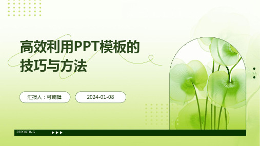 高效利用PPT模板的技巧与方法