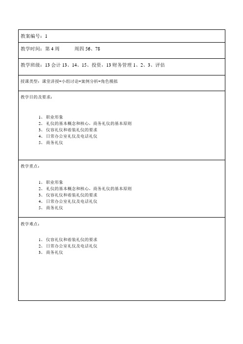 职业素养教案-2