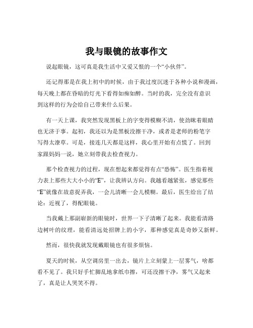 我与眼镜的故事作文