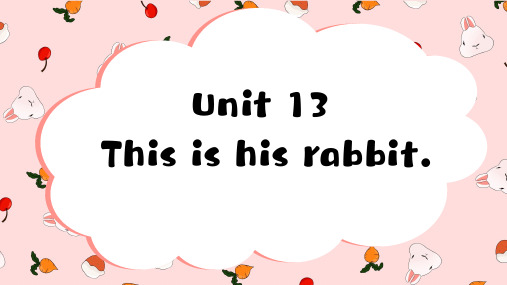 Unit13Thisishisrabbit(课件)Lesson1新概念英语青少版StarterA教学