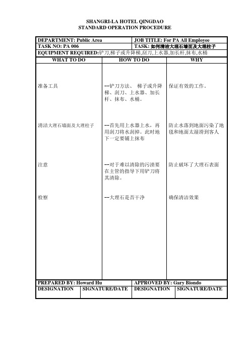 6.如何清洁大理石墙面及大理石柱子