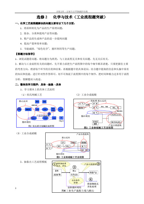 专题四化学工艺流程题的突破