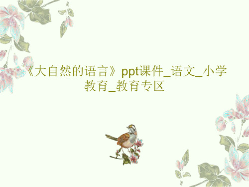 《大自然的语言》ppt课件_语文_小学教育_教育专区共32页