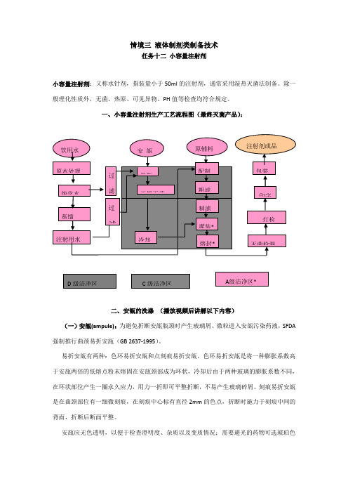 任务12小容量注射剂