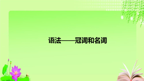 最新2020年中考复习英语一轮复习基础——冠词和名词(共16张PPT)教育课件