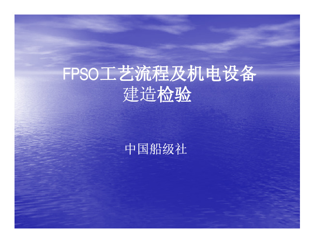 FPSO工艺流程及机电设备建造检验df