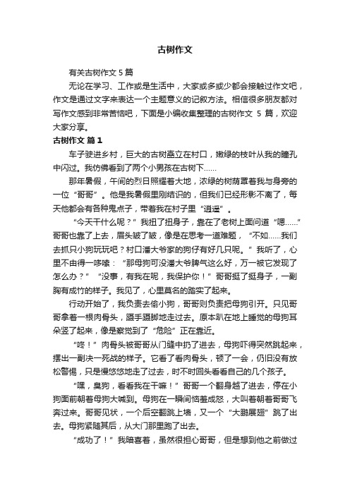 有关古树作文5篇