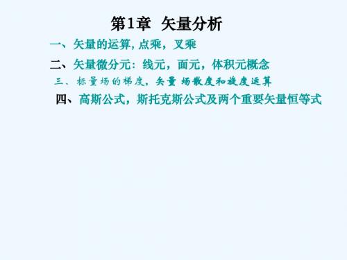 电磁场与电磁波复习课件