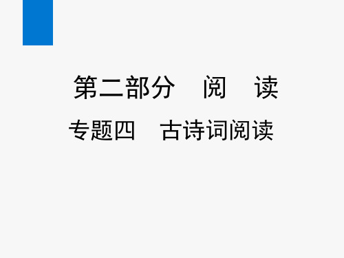 2020年中考语文复习专题四 古诗词阅读(课件)