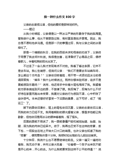 换一种什么作文800字