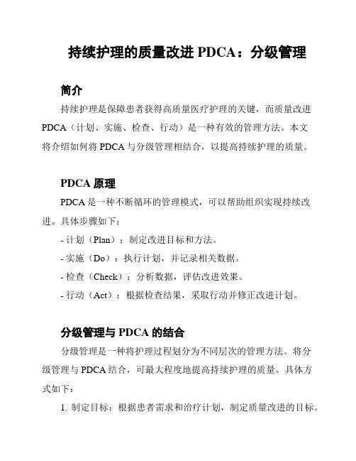 持续护理的质量改进PDCA：分级管理