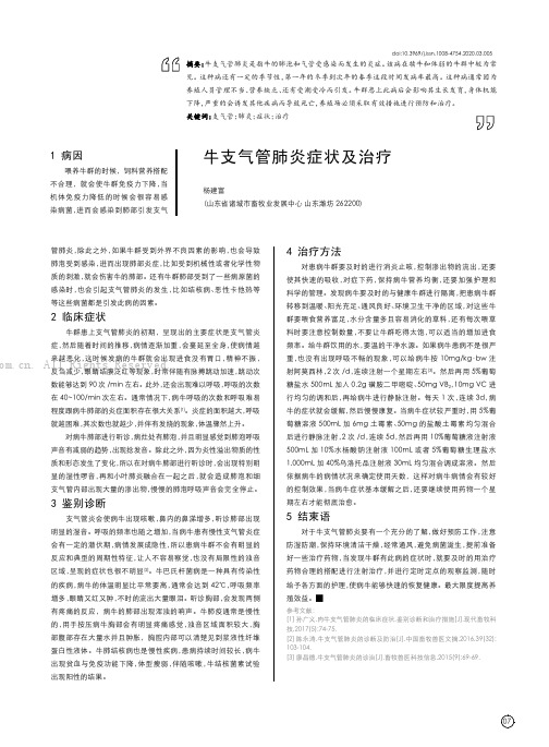 牛支气管肺炎症状及治疗