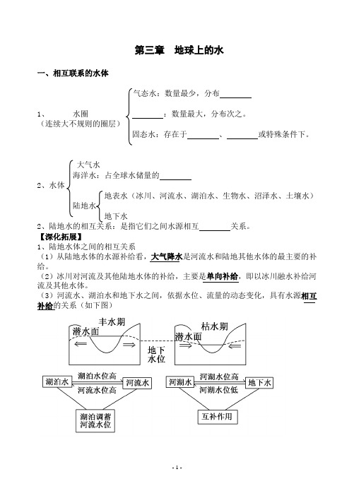 第三章地球上的水——知识点梳理