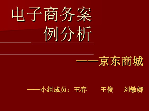 京东商城电子商务案例分析