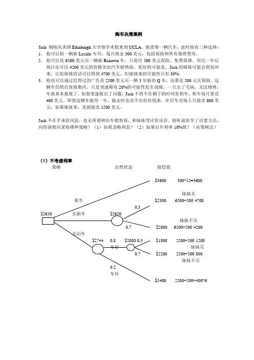 买车决策案例