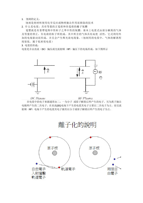 感应耦合式电浆蚀刻原理