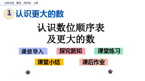 北师大版四年级数学上册第一单元认识更大的数 1.2认识更大的数