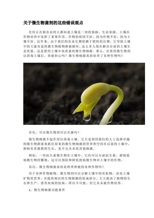 关于微生物菌剂的这些错误观点