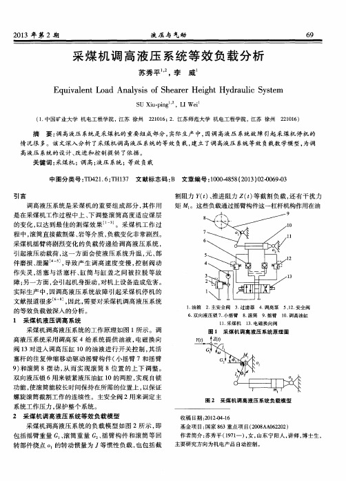 采煤机调高液压系统等效负载分析