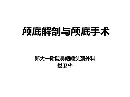 颅底解剖及颅底肿瘤手术