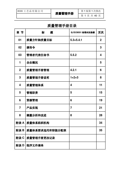 质量管理手册