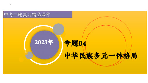 2023中考历史重点知识点归纳总结-中华民族多元一体格局