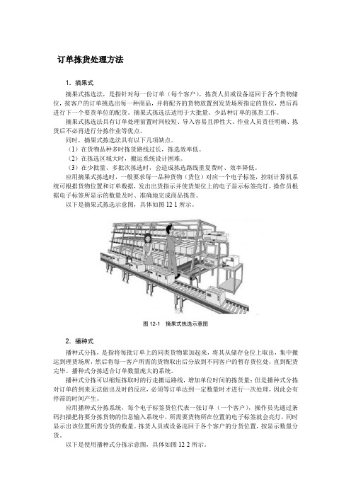 订单拣货处理方法