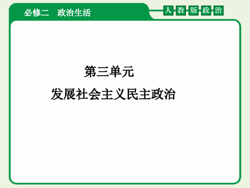 发展社会主义民主政治