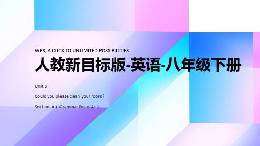 Unit3 第三课时 Section A (Grammar focus-4c) 人教版八年级英语下册